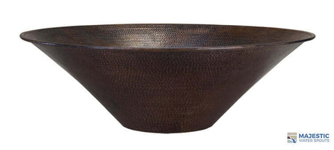 Solana <br> 31" Round Planter Bowl - Hammered Copper