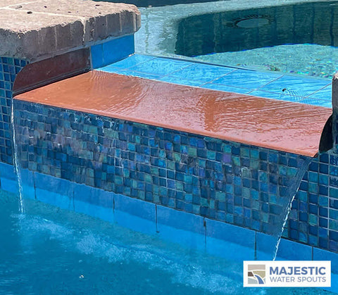 Lombardi <br> 24" Spa-To-Pool/Fountain Spillway - Copper