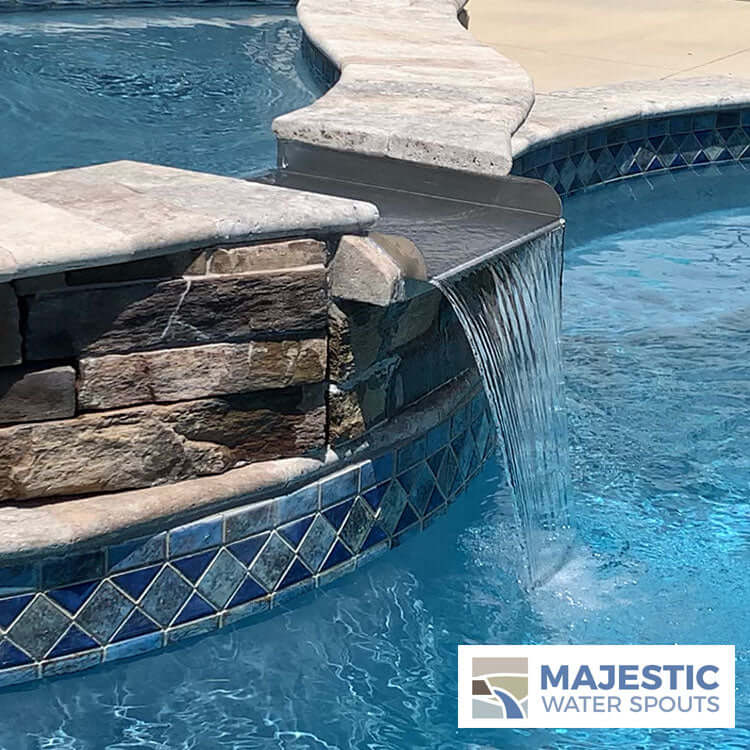 Lombardi<br>36" Spa-to-Pool/Fountain Spillway - Stainless Steel