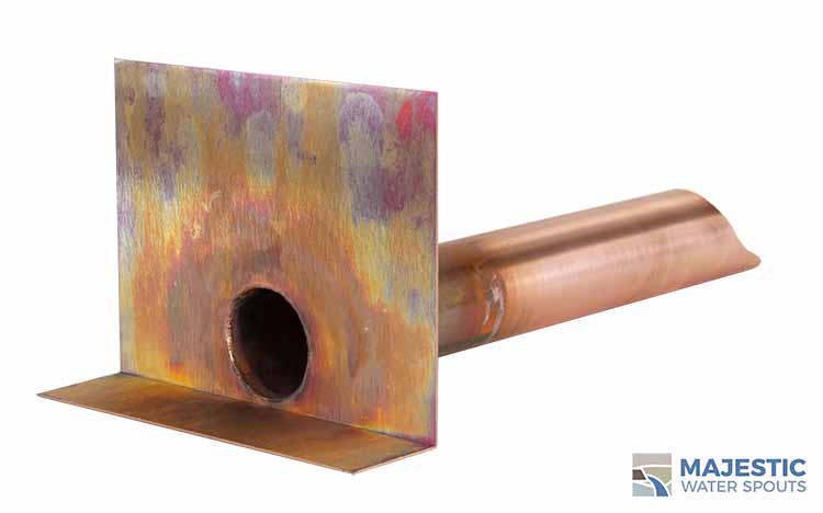 Waldorf<br> 2" Round Roof Drainage Scupper - Copper