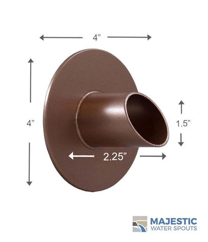 Waverly<br>1.5" Round Water Spout - Copper Style