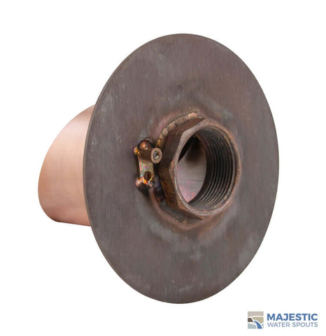 Waverly <br> 3" Round Water Spout - Brushed Copper
